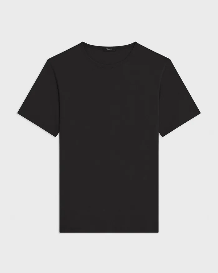 Men Theory TShirts Polos Precise Tee In Pima Cotton Jersey Black