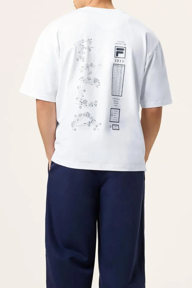 Men Tops and TShirts Fila Country Club Golf Course Map Box Tee 100 White Men Tops and TShirts Fila Country Club Golf Course Map Box Tee 100 White