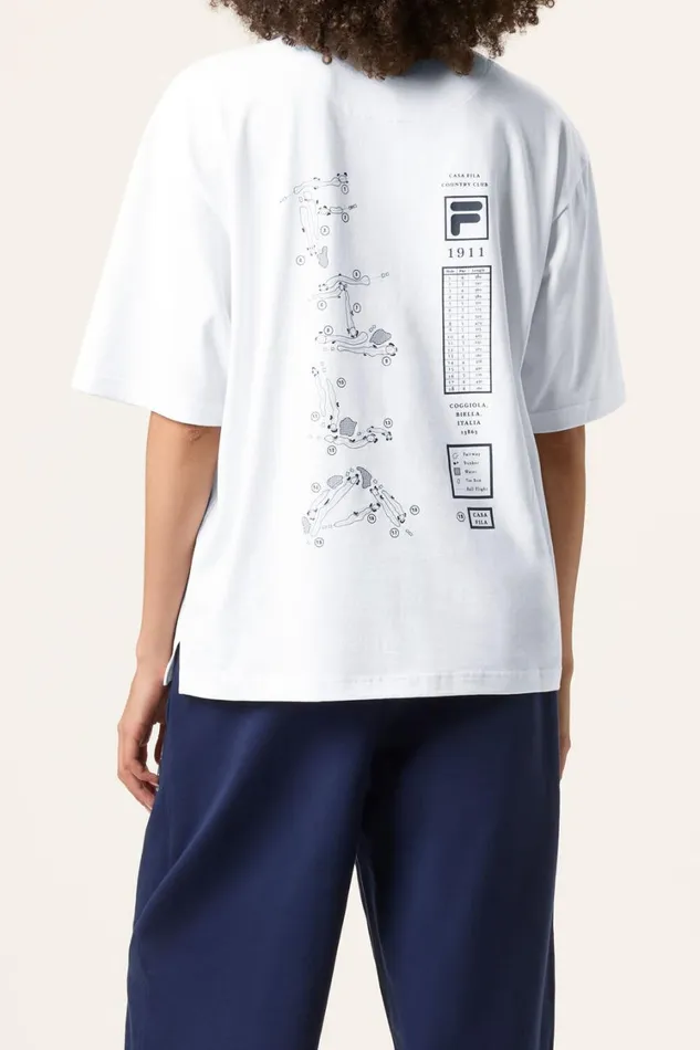 Men Tops and TShirts Fila Country Club Golf Course Map Box Tee 100 White Men Tops and TShirts Fila Country Club Golf Course Map Box Tee 100 White