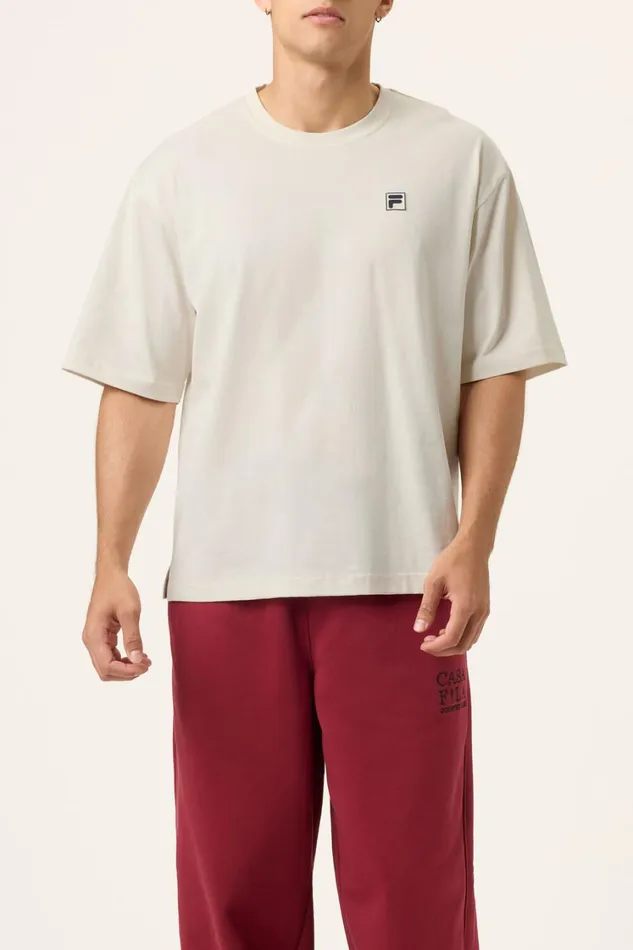 Men Tops and TShirts Fila Country Club Raquet Box Tee 920 Gardenia Men Tops and TShirts Fila Country Club Raquet Box Tee 920 Gardenia