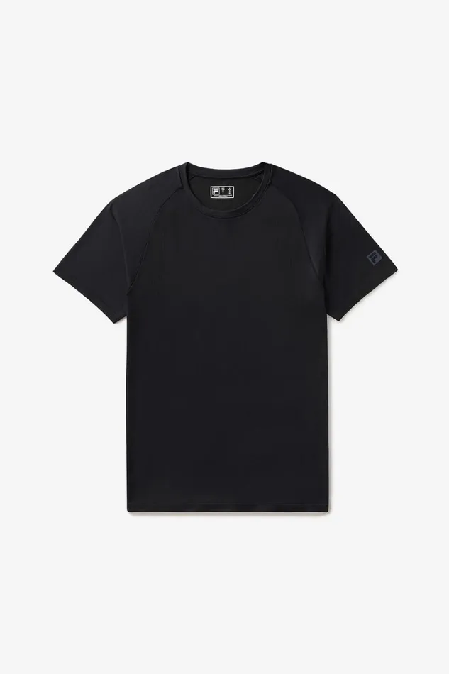 Men Tops and TShirts Fila Lucky Ace Short Sleeve Seamless Crew 001 Black