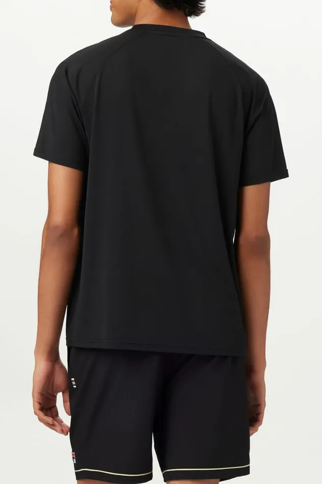 Men Tops and TShirts Fila Short Sleeve Crewneck 001 Black