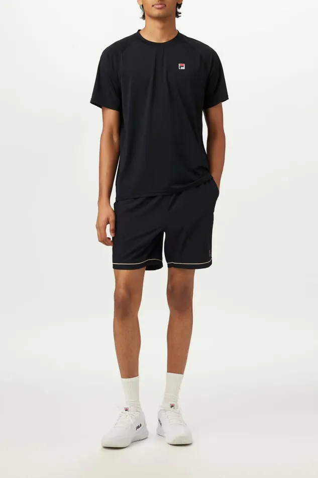 Men Tops and TShirts Fila Short Sleeve Crewneck 001 Black