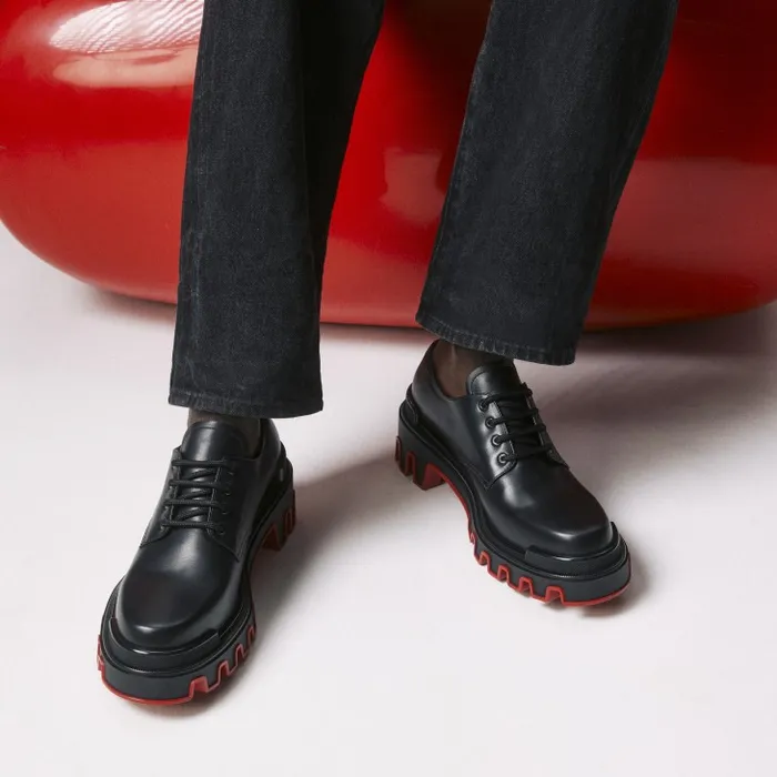 Men Trott Dune Derbies 8211 Calf Leather 8211 Black Christian Louboutin Sneakers