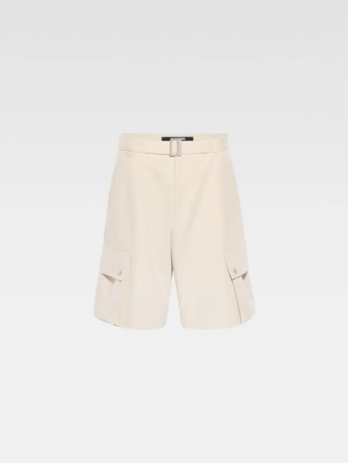 Men Trousers and Shorts JACQUEMUS The Cargo Bermuda Shorts Beige