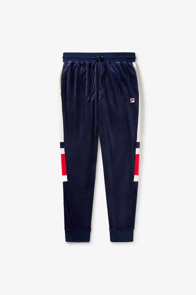 Men Velour Sets Fila Smart Retro Velour Block Track Pants 488 Fila Navygardeniafila Red
