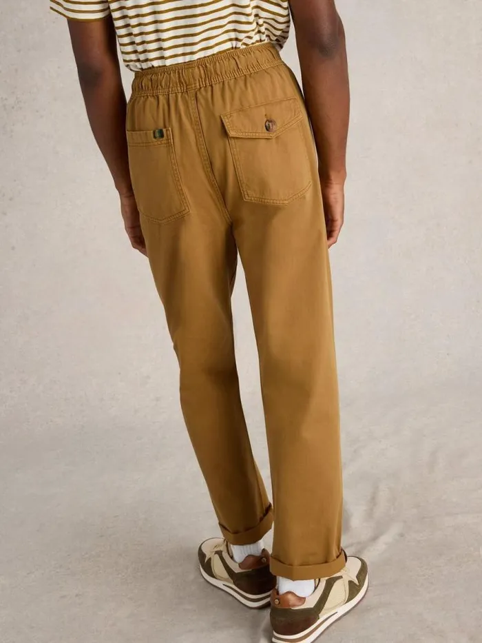 Men Wren Drawstring Trouser Dark Tan White Stuff Trousers Men Wren Drawstring Trouser Dark Tan White Stuff Trousers