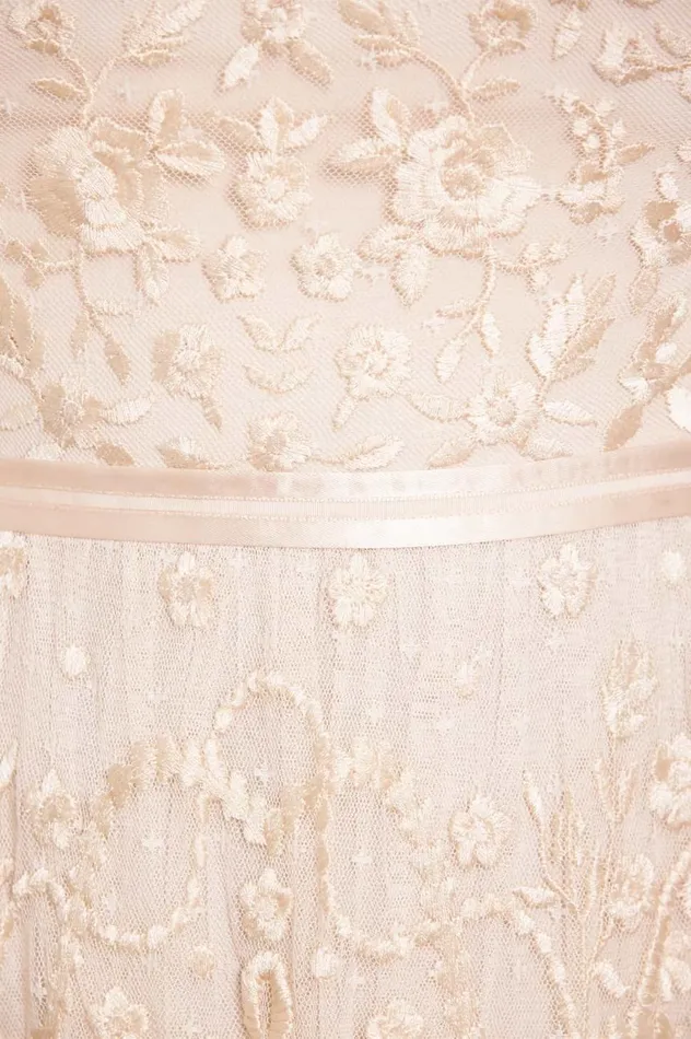 Midsummer Lace OffShoulder Gown Champagne Women Needle and Thread Dresses