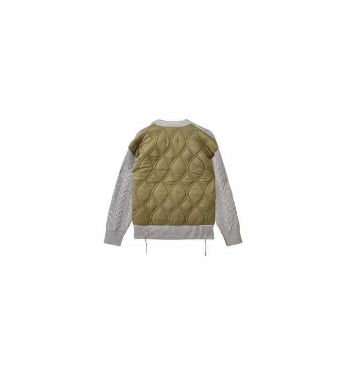MMHRich Quilt Cardigan 8211 HEYANNO Grey Melange Knits MOS MOSH Women MMHRich Quilt Cardigan 8211 HEYANNO Grey Melange Knits MOS MOSH Women