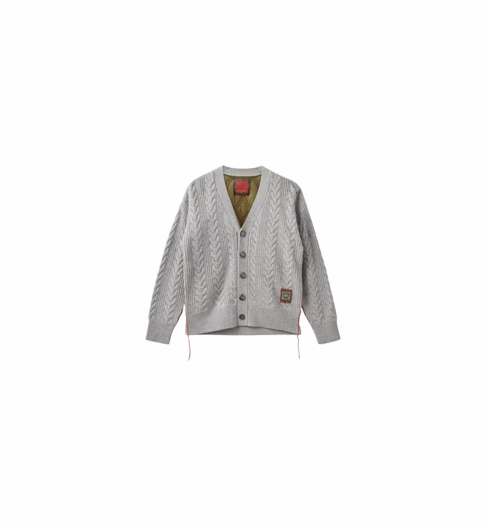 MMHRich Quilt Cardigan 8211 HEYANNO Grey Melange Knits MOS MOSH Women MMHRich Quilt Cardigan 8211 HEYANNO Grey Melange Knits MOS MOSH Women