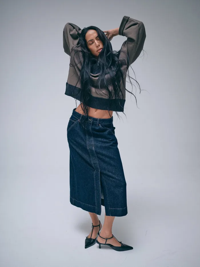 MOS MOSH Skirts Women MMHSharp Rinse Denim Skirt 8211 HEYANNO Dark Blue MOS MOSH Skirts Women MMHSharp Rinse Denim Skirt 8211 HEYANNO Dark Blue