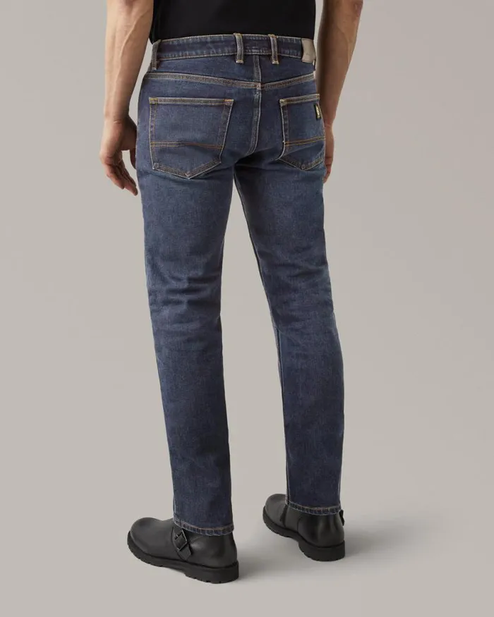Motorcycle Trousers Men Belstaff Poplar Motorcycle Jeans Washed Indigo
