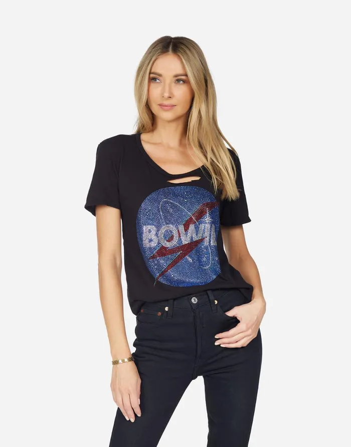 Myra Crystal Bowie Space Black Women039s Lauren Moshi Short Sleeve
