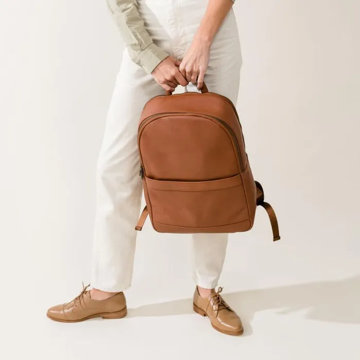 Nisolo Bags and Wallets Women Alex Commuter Backpack Caramel