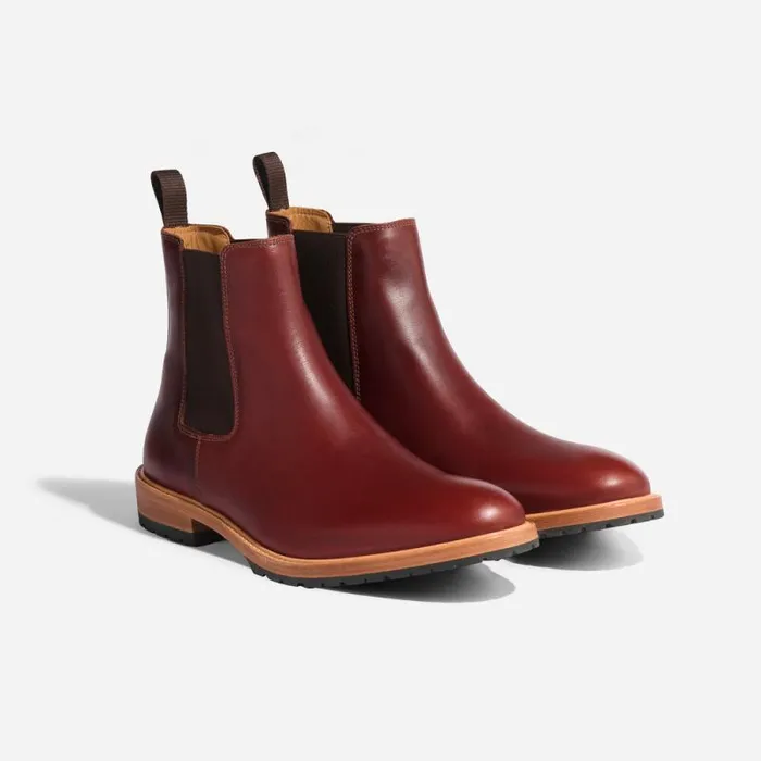 Nisolo Boots Men Marco Everyday Chelsea Boot Mahogany