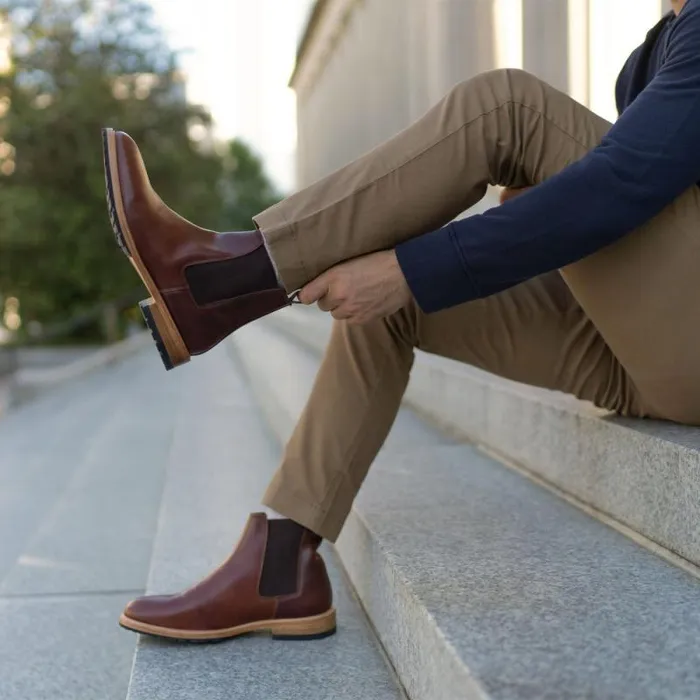 Nisolo Boots Men Marco Everyday Chelsea Boot Mahogany