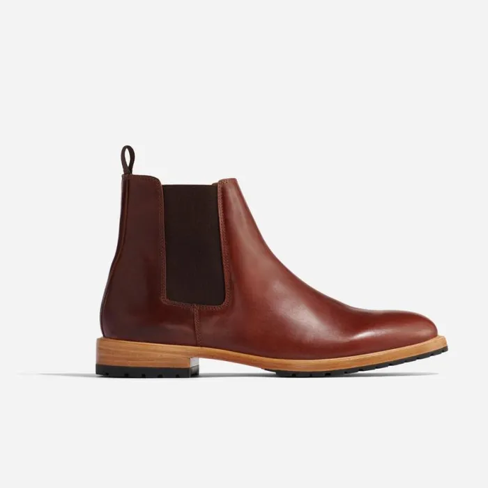 Nisolo Boots Men Marco Everyday Chelsea Boot Mahogany