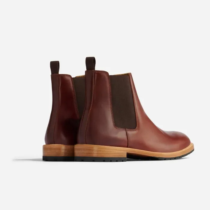 Nisolo Boots Men Marco Everyday Chelsea Boot Mahogany