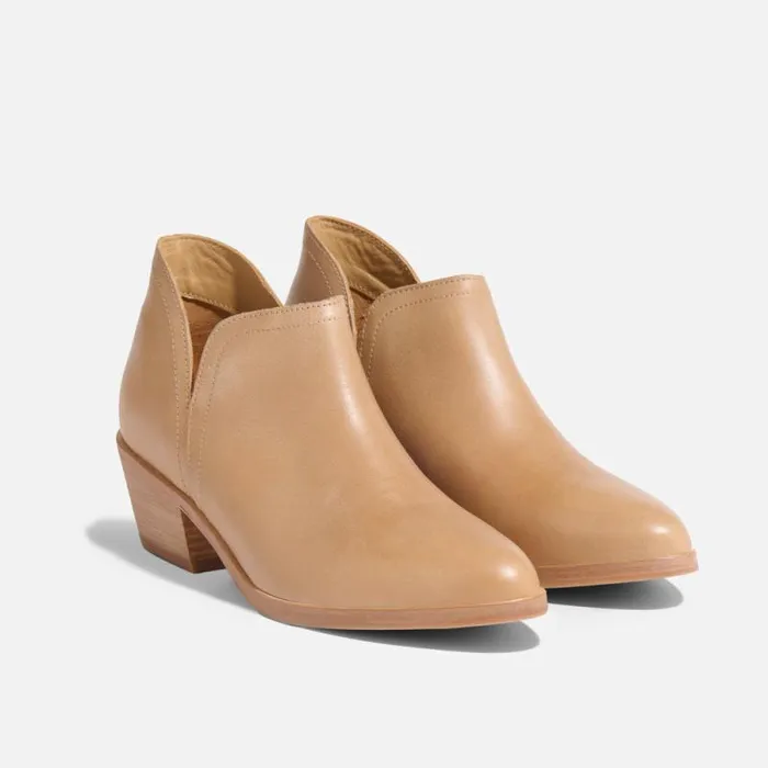Nisolo Boots Women Mia Everyday Ankle Bootie Almond