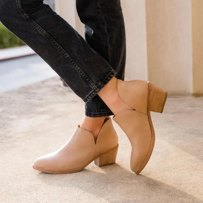 Nisolo Boots Women Mia Everyday Ankle Bootie Almond