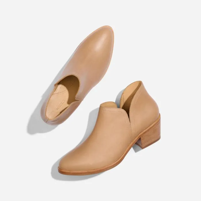 Nisolo Boots Women Mia Everyday Ankle Bootie Almond