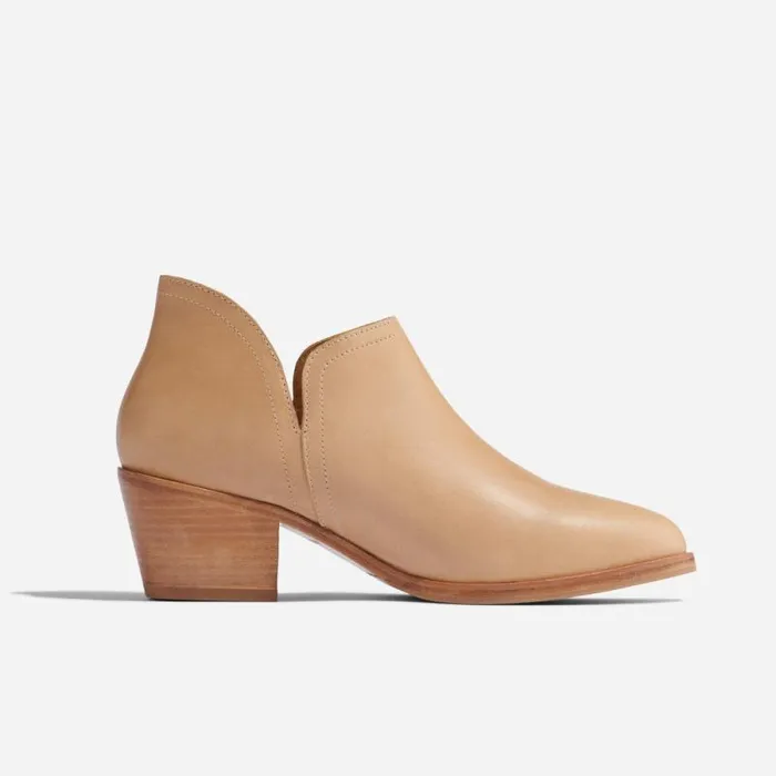 Nisolo Boots Women Mia Everyday Ankle Bootie Almond
