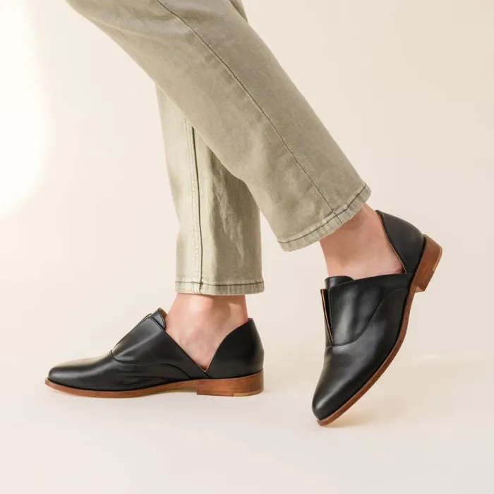 Nisolo Flats and Slip Ons Women Emma D039Orsay Oxford 20 Black Nisolo Flats and Slip Ons Women Emma D039Orsay Oxford 20 Black