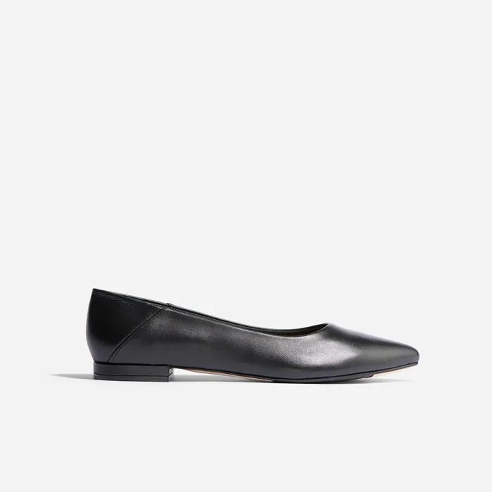 Nisolo Flats and Slip Ons Women Fina Pointed Toe Flat Black Nisolo Flats and Slip Ons Women Fina Pointed Toe Flat Black
