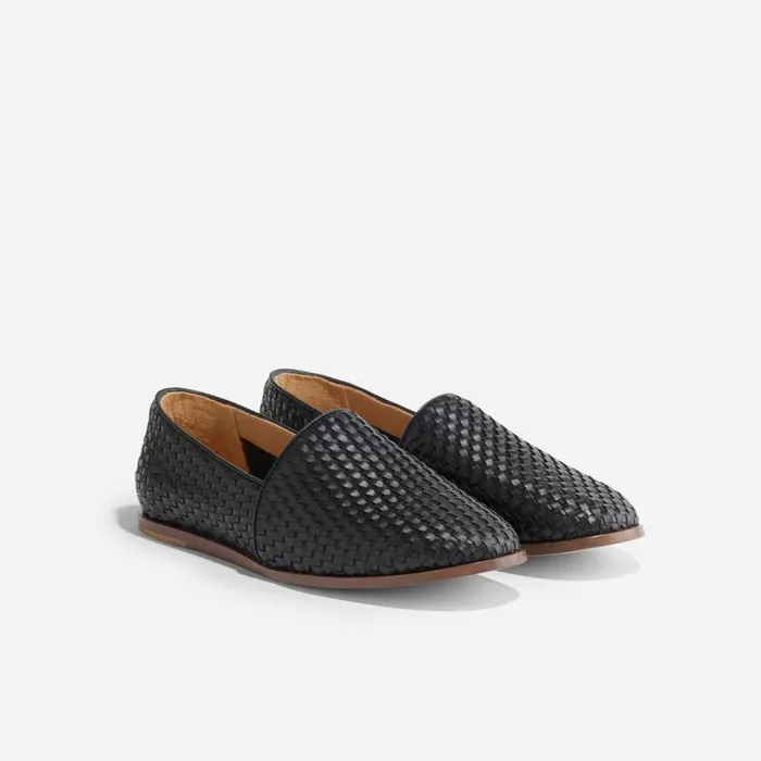 Nisolo Sandals and Slip Ons Men Alejandro Woven Slip On 20 Woven Black
