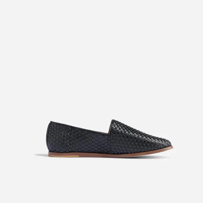 Nisolo Sandals and Slip Ons Men Alejandro Woven Slip On 20 Woven Black