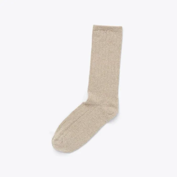 Nisolo Socks Men Cotton Crew Sock Oat Nisolo Socks Men Cotton Crew Sock Oat
