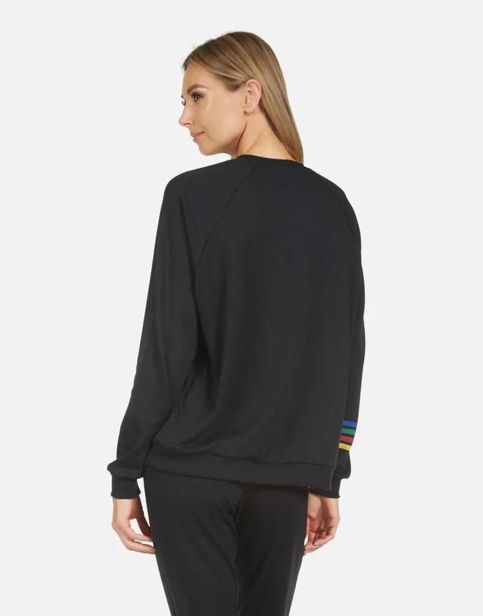 Noleta Lucky Happy Face Black Women039s Lauren Moshi Long Sleeve