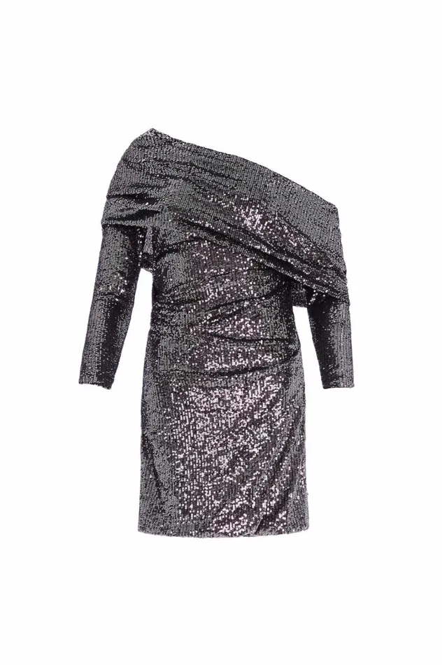 Nova OneShoulder Micro Mini Dress Grey Women Needle and Thread Dresses
