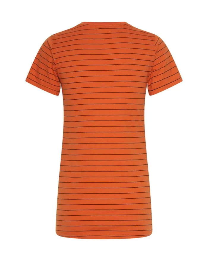 One Teaspoon Basic Tees BOWER BIRD EMBROIDERED LOGO FITTED TEE ORANGE 8211 Women One Teaspoon Basic Tees BOWER BIRD EMBROIDERED LOGO FITTED TEE ORANGE 8211 Women