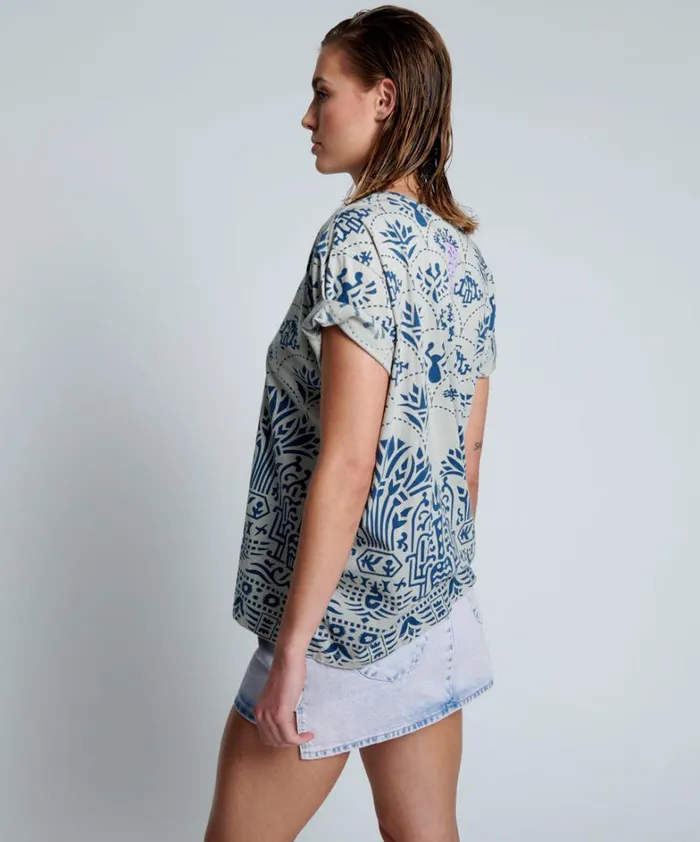 One Teaspoon Basic Tees ORGANIC COTTON BABYLON GARDENS UNISEX TEE 8211 Women One Teaspoon Basic Tees ORGANIC COTTON BABYLON GARDENS UNISEX TEE 8211 Women