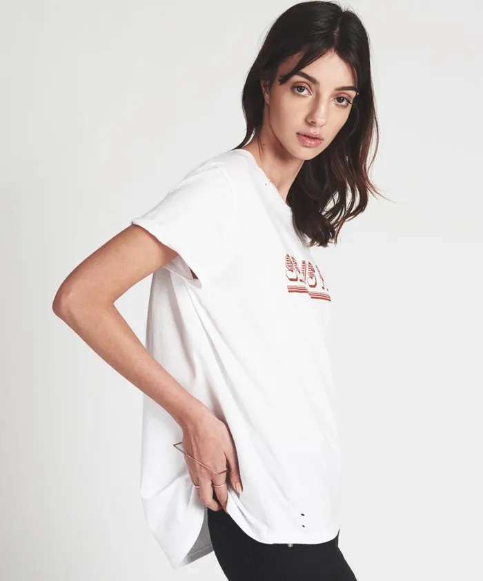 One Teaspoon Basic Tees SEX INFUSED TEE WHITE 8211 Women