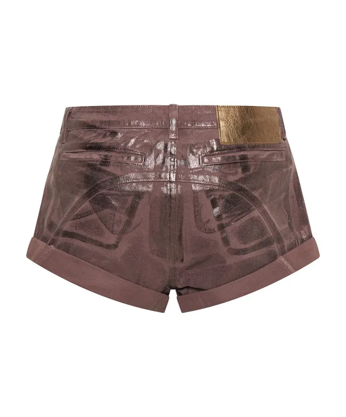 One Teaspoon Bottoms BRONZED CHOCOLATE CADET BANDIT LOW WAIST DENIM SHORTS 8211 Women One Teaspoon Bottoms BRONZED CHOCOLATE CADET BANDIT LOW WAIST DENIM SHORTS 8211 Women