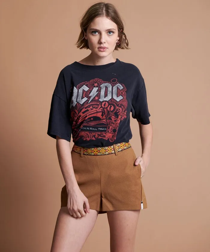 One Teaspoon Bottoms FLEETWOOD VEGAN LEATHER SHORTS 8211 Women
