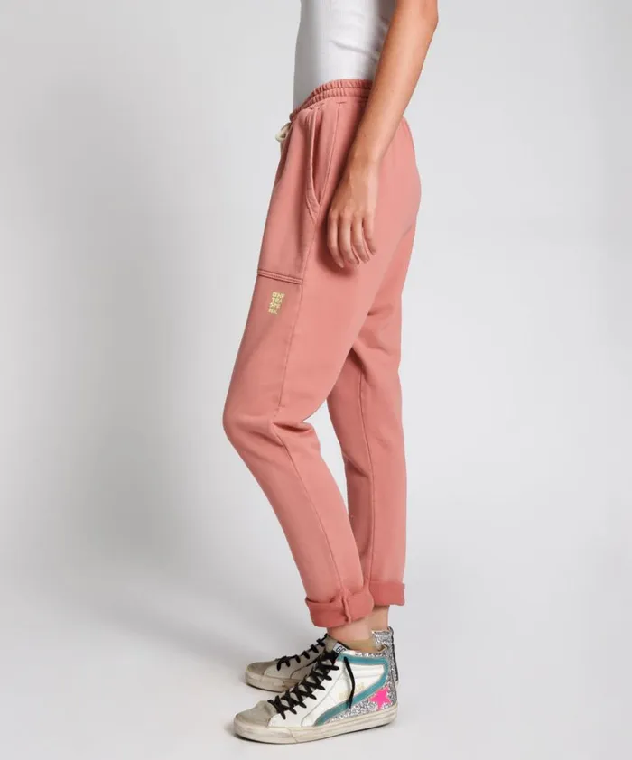 One Teaspoon Bottoms WORN PINK CARGO SWEAT PANTS 8211 Women One Teaspoon Bottoms WORN PINK CARGO SWEAT PANTS 8211 Women