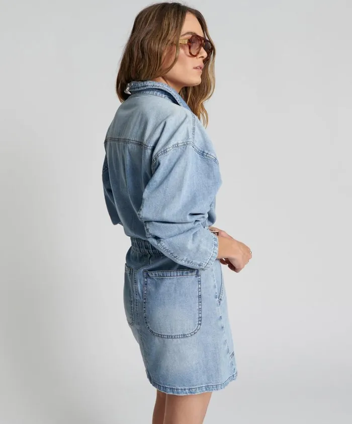 One Teaspoon Denim Dresses OCEAN CHAMBRAY OLIVIA DRESS 8211 Women One Teaspoon Denim Dresses OCEAN CHAMBRAY OLIVIA DRESS 8211 Women