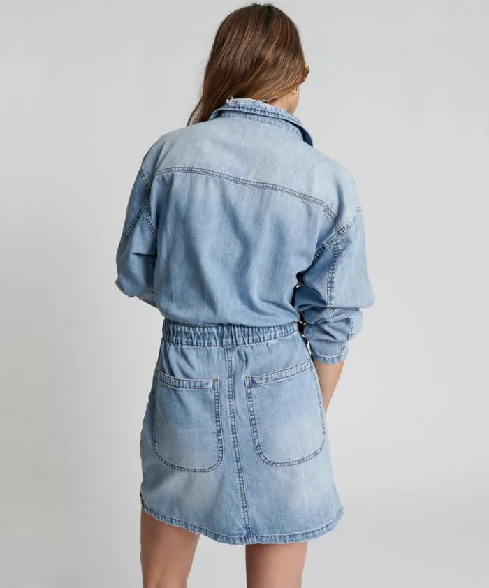 One Teaspoon Denim Dresses OCEAN CHAMBRAY OLIVIA DRESS 8211 Women One Teaspoon Denim Dresses OCEAN CHAMBRAY OLIVIA DRESS 8211 Women