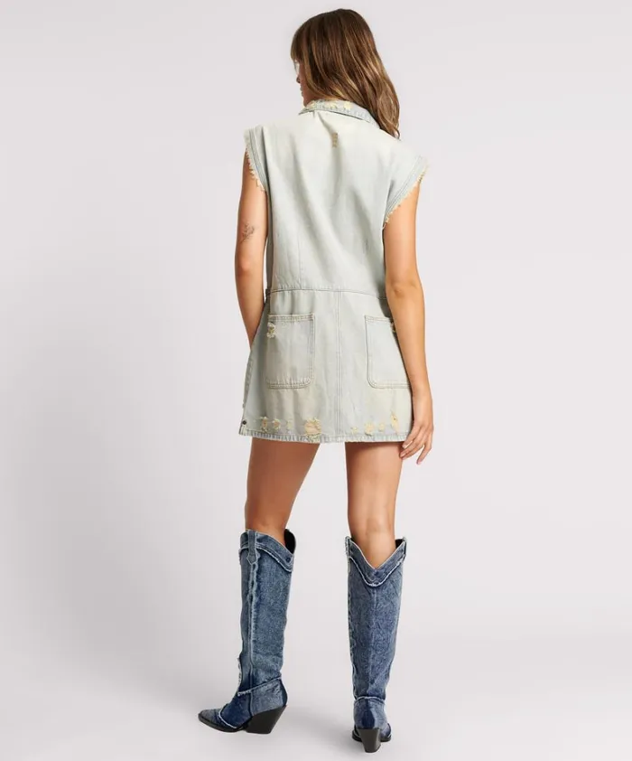 One Teaspoon Denim Dresses OLD WEST PALISADES DENIM DRESS 8211 Women