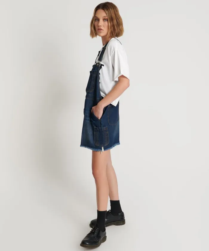 One Teaspoon Denim Dresses ROYAL BLUE MINI STANTON ST DRESS 8211 Women