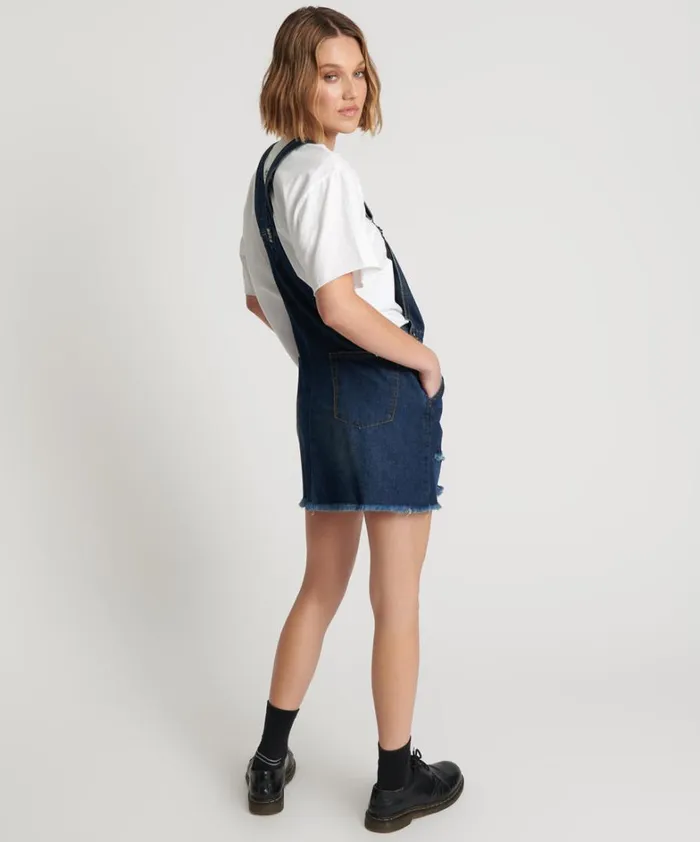 One Teaspoon Denim Dresses ROYAL BLUE MINI STANTON ST DRESS 8211 Women