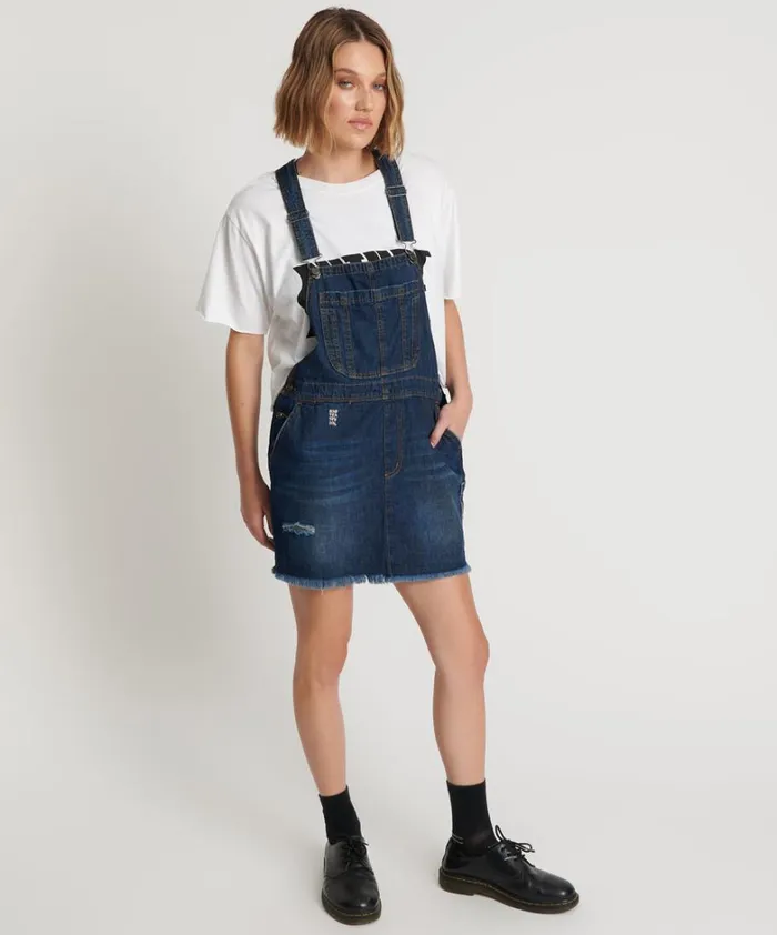 One Teaspoon Denim Dresses ROYAL BLUE MINI STANTON ST DRESS 8211 Women