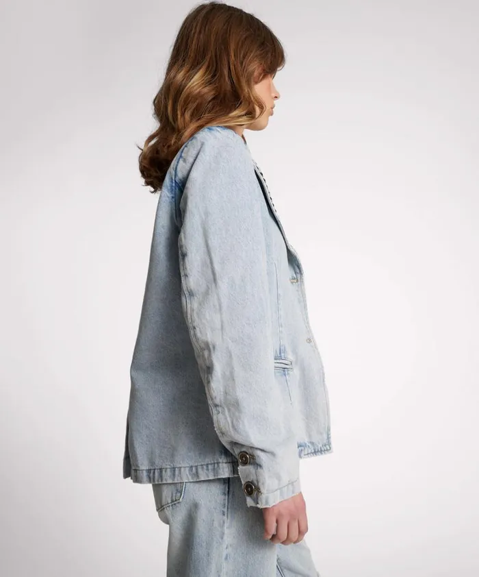 One Teaspoon Denim Jackets DIAMONDE STUDDED DENIM BLAZER 8211 Women One Teaspoon Denim Jackets DIAMONDE STUDDED DENIM BLAZER 8211 Women