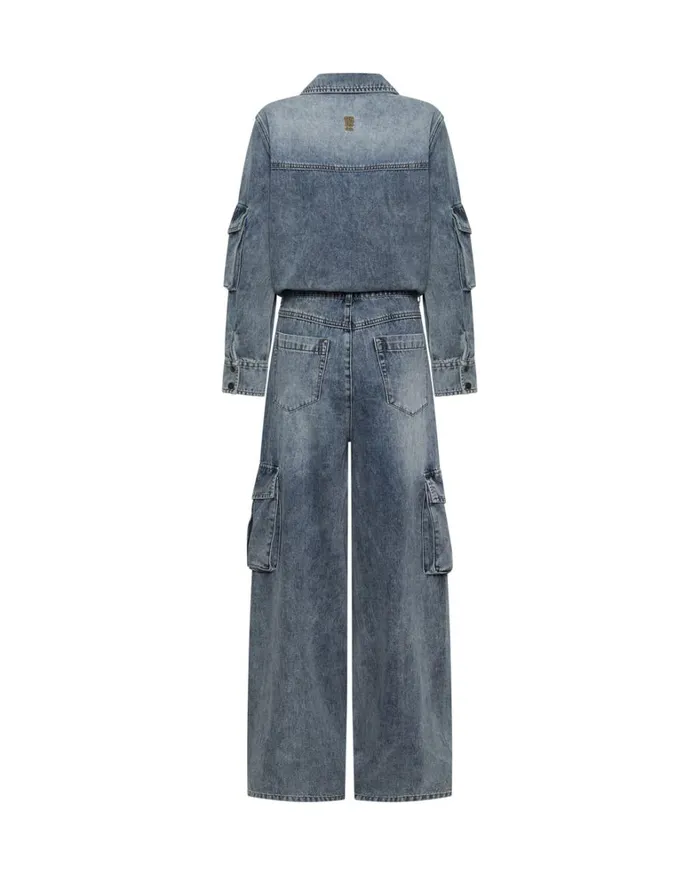 One Teaspoon Denim Jumpsuits BLUE BLOSSOM CARGO TRUCKER OVERALL 8211 Women One Teaspoon Denim Jumpsuits BLUE BLOSSOM CARGO TRUCKER OVERALL 8211 Women
