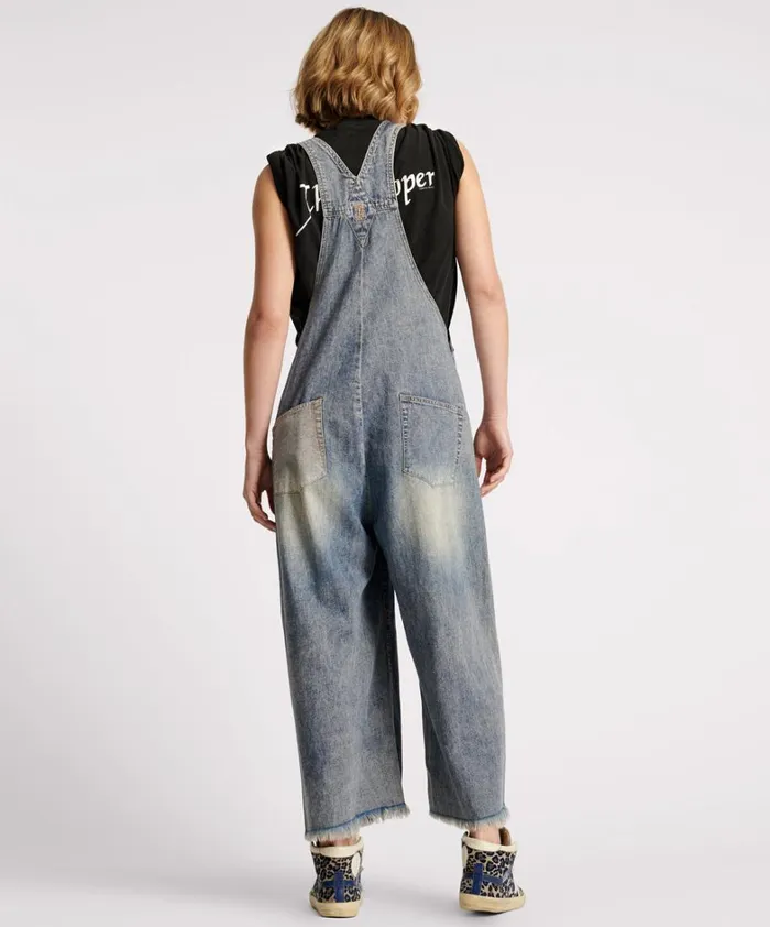 One Teaspoon Denim Jumpsuits DIRTY BLUE STANTON ST SKATER DENIM OVERALLS 8211 Women