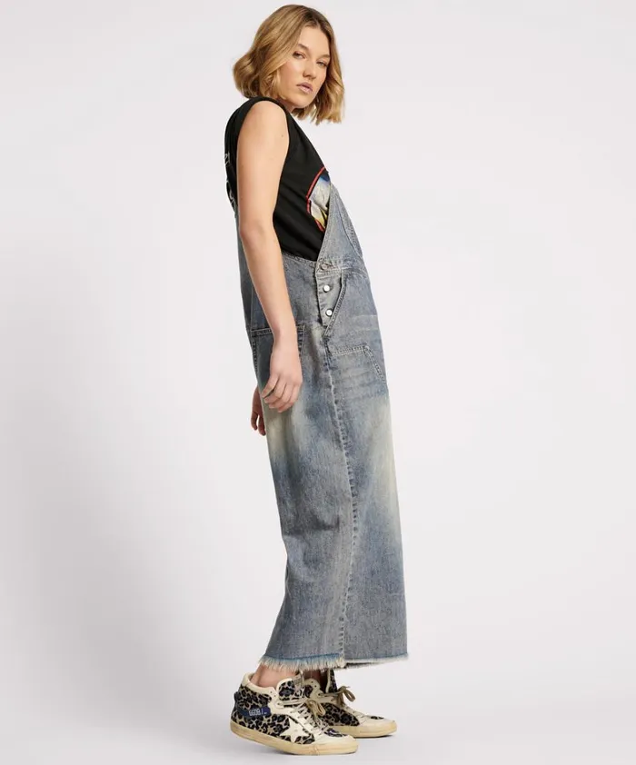 One Teaspoon Denim Jumpsuits DIRTY BLUE STANTON ST SKATER DENIM OVERALLS 8211 Women