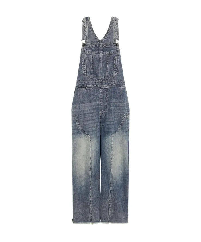One Teaspoon Denim Jumpsuits DIRTY BLUE STANTON ST SKATER DENIM OVERALLS 8211 Women
